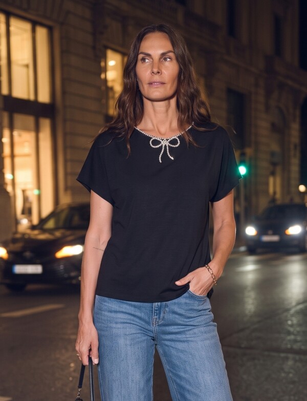 Blusa Strass NEGRO
