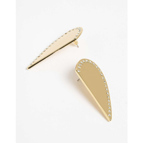 Aros Colgantes Cortos Metal Dorado