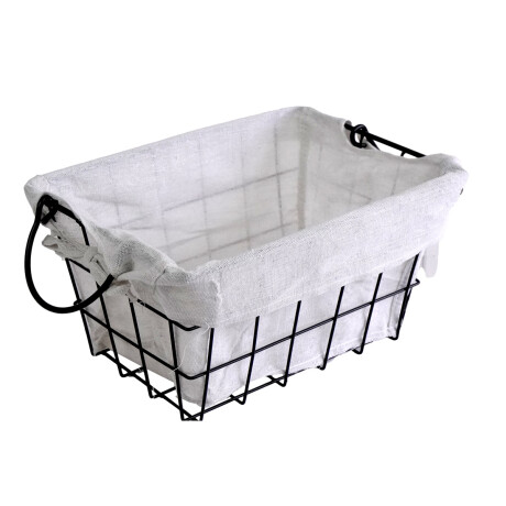 CANASTO METAL C/ASAS FORRADO TELA CANASTO METAL C/ASAS FORRADO TELA
