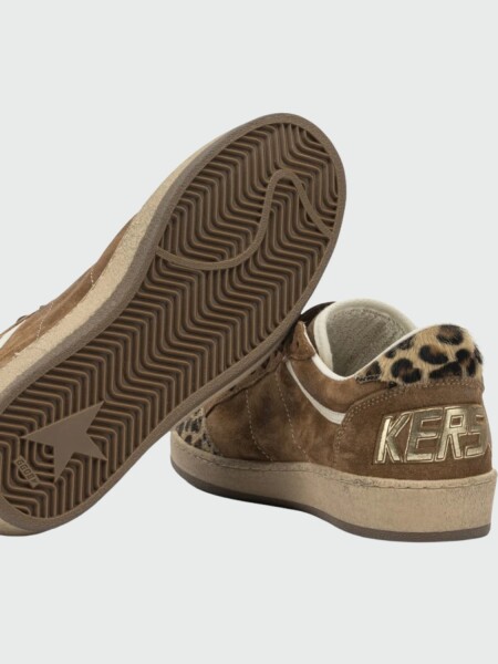 GOLDEN GOOSE - Zapatillas Ball Star Napa con Estrella y refuerzo del talón de piel verde Alta Automática