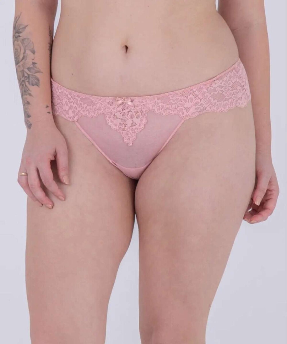 P22500-colaless punt & tul - Rosa antique 