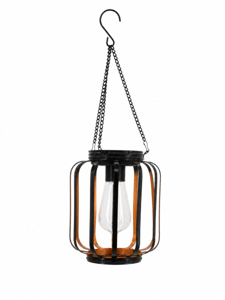 FAROL CON PANEL SOLAR NEGRO