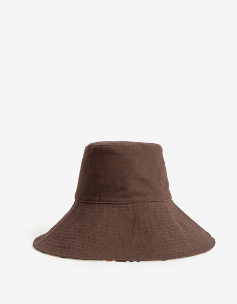 Sombreros verano Piluso Reversible Liso Y Con Estampa Cuadrille - Combinacion Multicolor