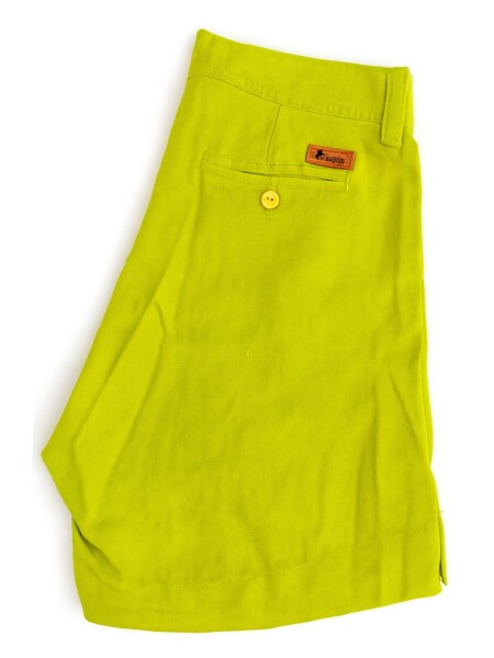 Short dama de lino Verde
