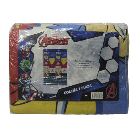 Colcha Infantil 1 Plaza 100% Microfibra AVENGERS PERSONAJES