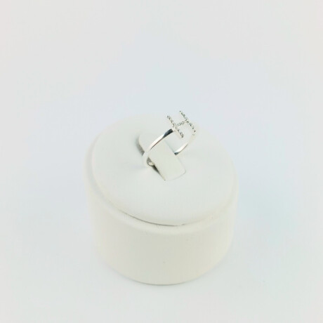 Anillo de Plata 925 con Circonias Inicial H 8mm x 6mm x Cuerpo 1.5mm