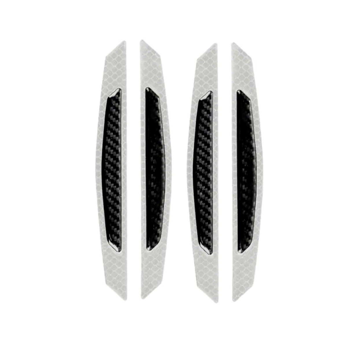 ACCESORIO EXTERIOR - JGO.4 PROTECTORES PUERTA 17X4CM BLANCO / CARBONO - 