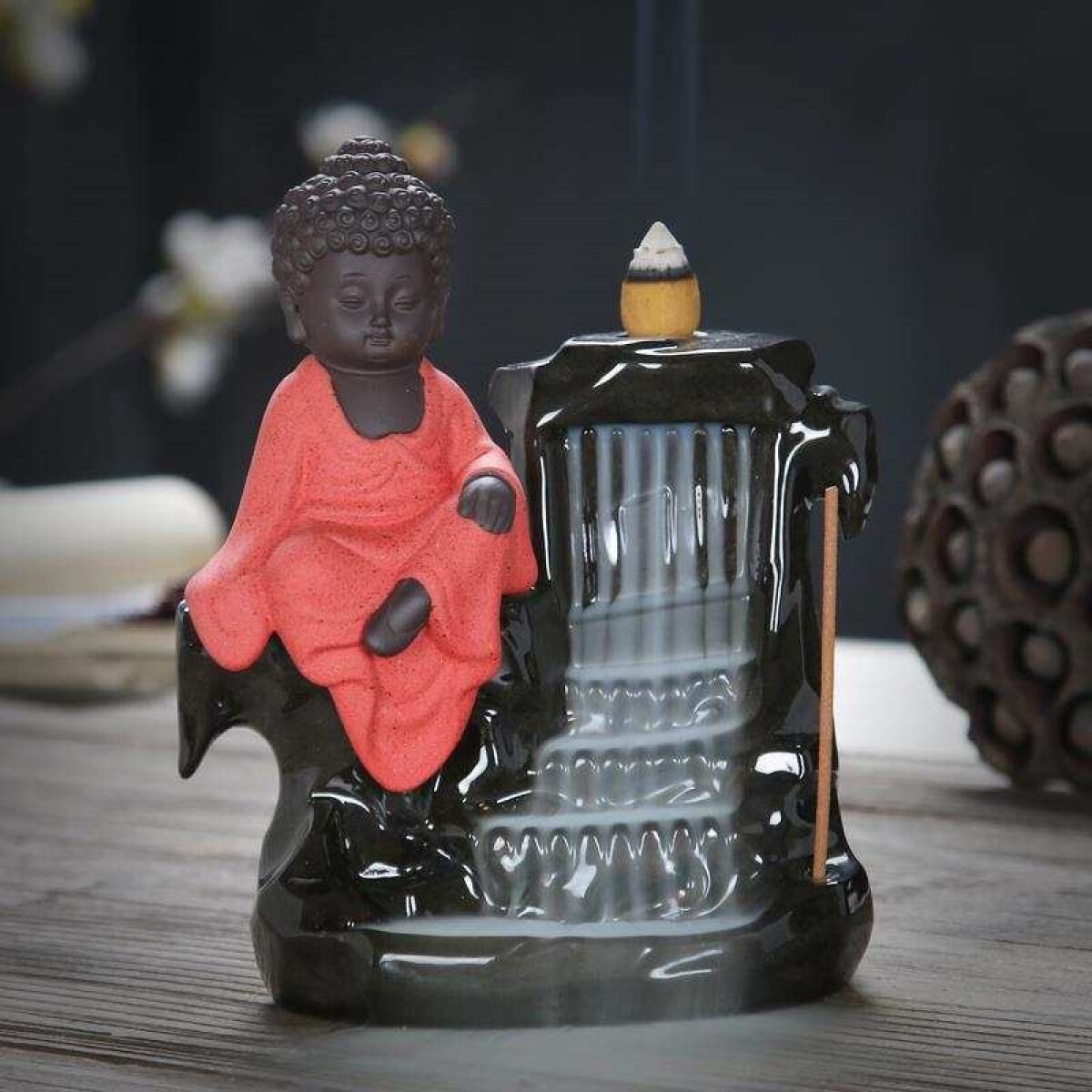 Fuente De Humo Buda - Altar - Rojo 