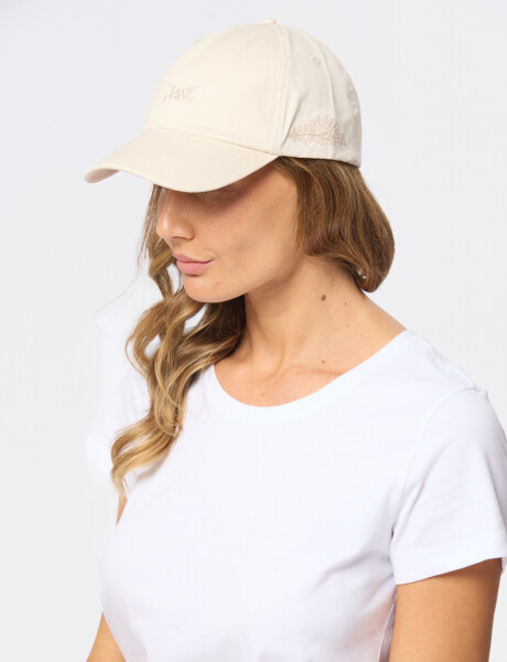 GORRO CON VISERA DE LONA Beige