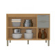 BAJO MESADA 1200 3P MOBILIARIO COCINA MDF COLORS FREIJO Y FREIJO Y VERDE
