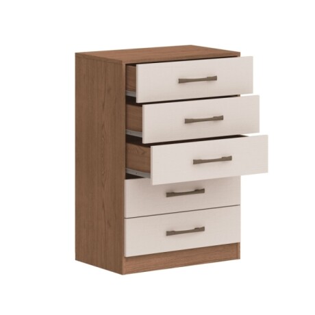 Comoda Cajonera 5 Cajones Macadamia Blanco 4005 Comoda Cajonera 5 Cajones Macadamia Blanco 4005