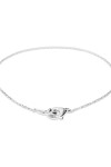 COLLAR BAÑADO EN PLATA CON DETALLE DE MOSQUETÓN ENTRELAZADO Colgante