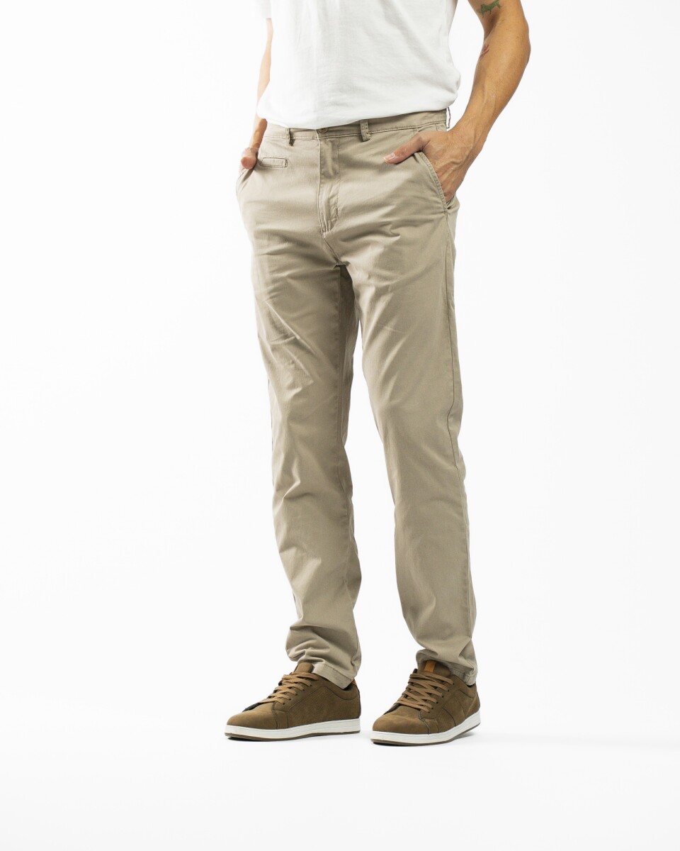 Pantalon Chino Largo 30 - Camel 