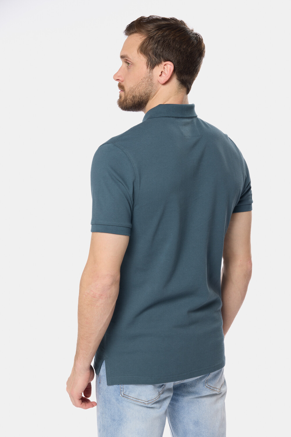 REMERA POLO PIQUE LISA Petroleo