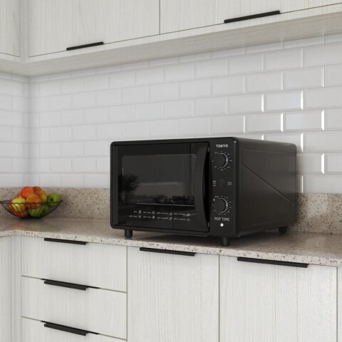 Horno Eléctrico Tokyo Pop Time 45 Litros con Timer Negro Horno Eléctrico Tokyo Pop Time 45 Litros con Timer Negro