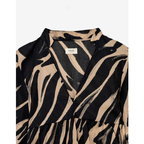 Vestido Corto Estampado Combinacion Multicolor