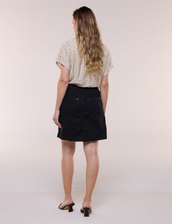 Falda Skort Con Bolsillos NEGRO