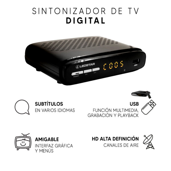 Sintonizador Digital De Tv Isdb-t Ledstar Ltv-view SINTONIZADOR ISDBT LEDSTAR LTV-VIEW