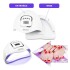 Lampara UV Led Seca Uñas Cabina 80W Sun X5 Timer Manos Pies Variante Color Blanco