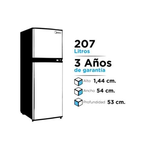 Heladera Midea 300 Litros Frío Húmedo 2 puertas Negro MDRT294FGG28 Heladera Midea 300 Litros Frío Húmedo 2 puertas Negro MDRT294FGG28