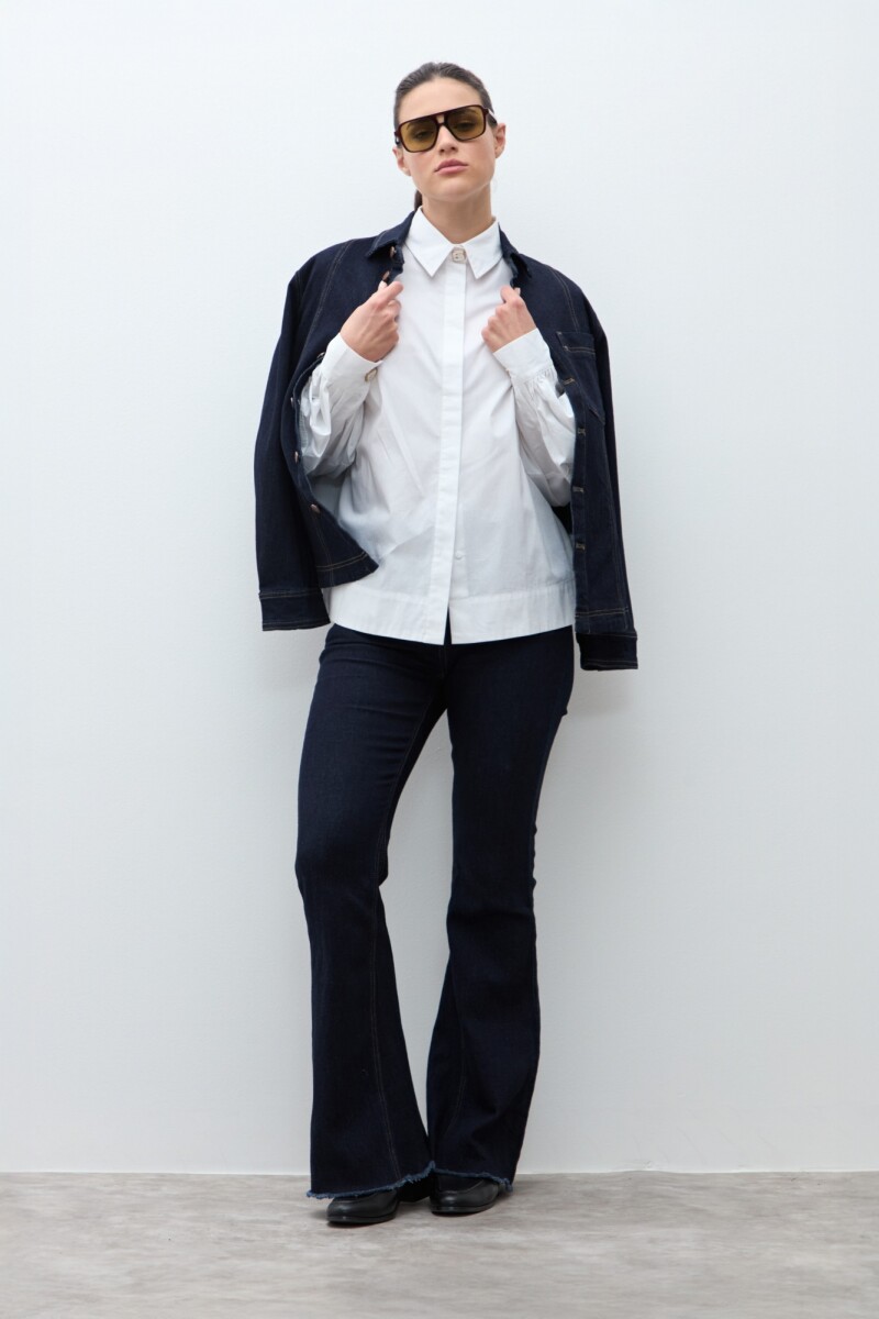 Camisa mangas abullonadas - blanco 