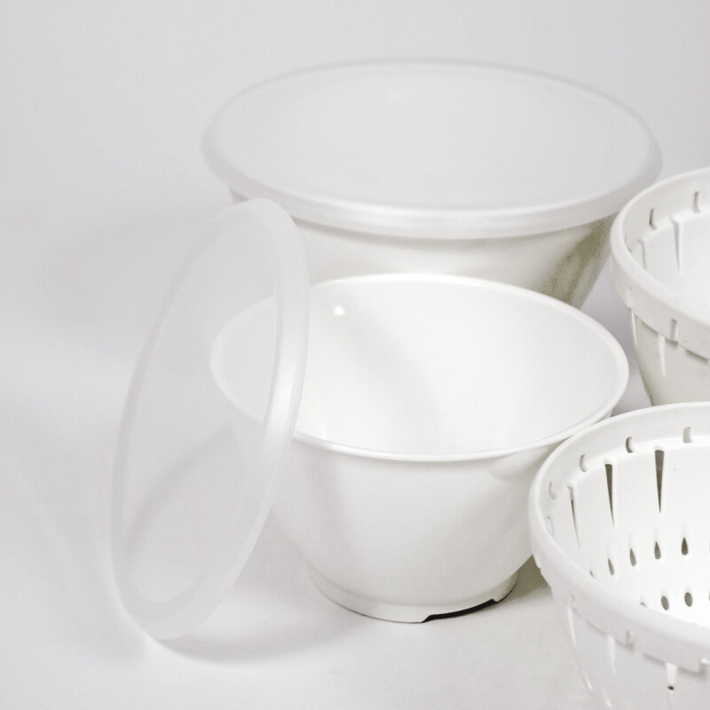 SET BOWL PLAST BLANCO 21X16CM 4PZAS Unica