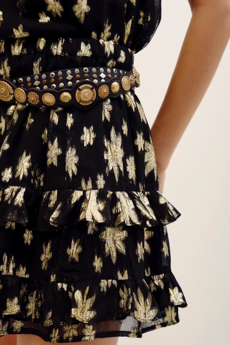 FALDA MININA SHORT LUREX Negro