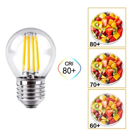 Lámpara Filamento LED G45 E27 4W Dimerizable Luz Cálida Lámpara LED Filamento G45 4W E27 Dimerizable Luz Cálida
