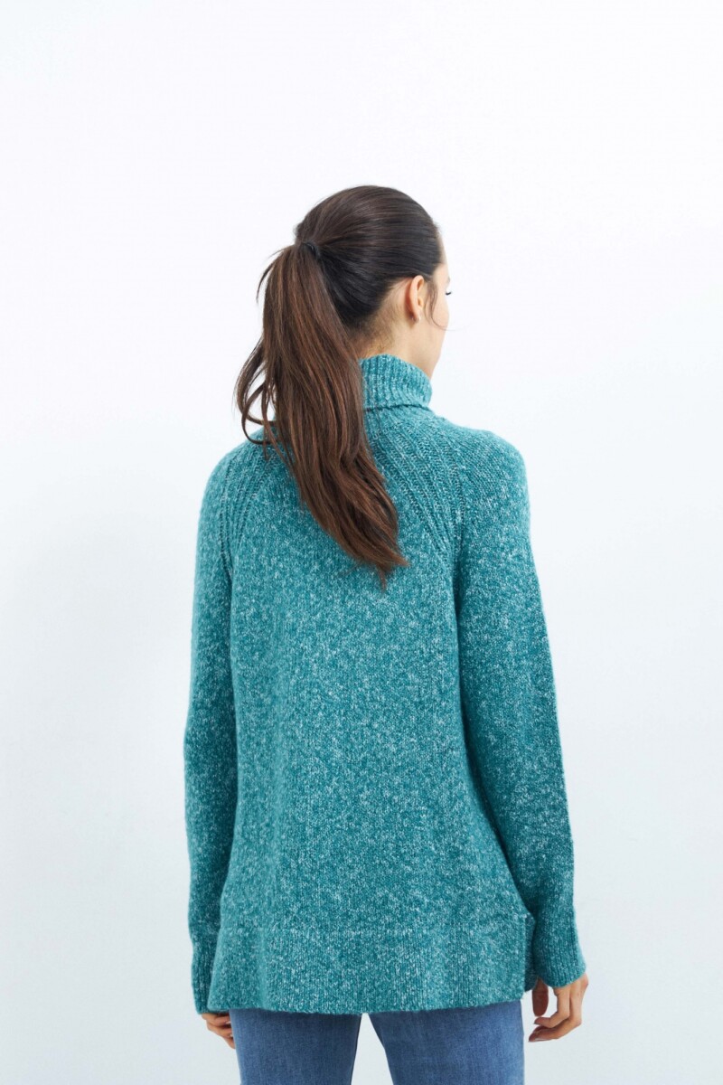 Poleron boucle verde oliva