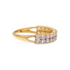 Anillo Medio Sin fin doble-Oro bajo-Piedra Zirconia-AN824 conpiedra