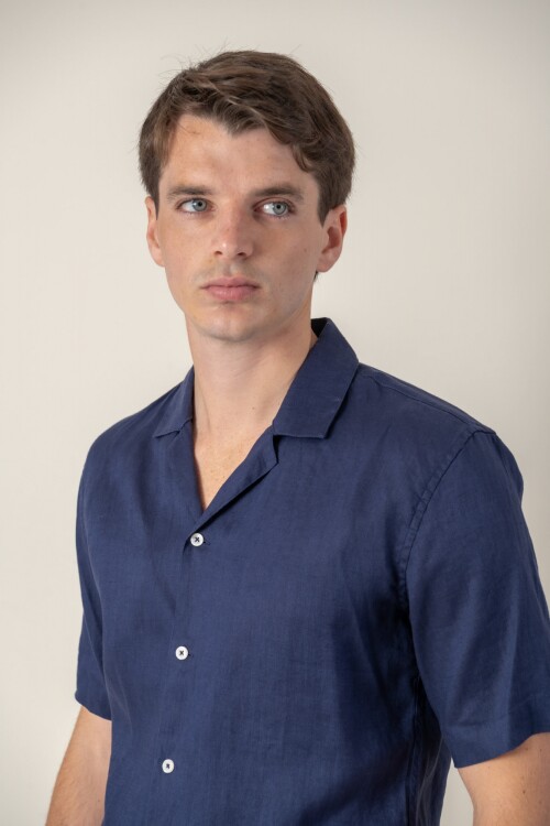 Hawaiana de Lino Azul