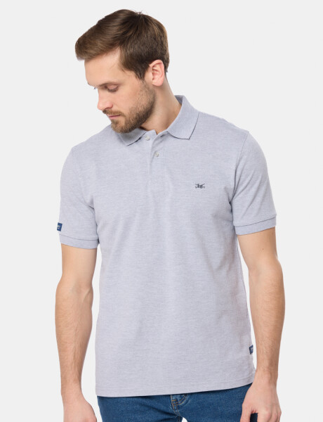 REMERA POLO LISA PIQUÉ Gris