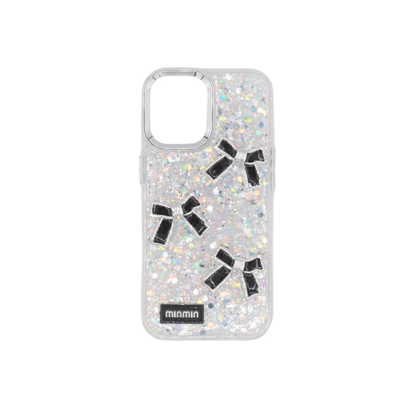 Protector para iPhone 17 brillos con lazos en relieve Protector Para Iphone 17 Brillos Con Lazos En Relieve