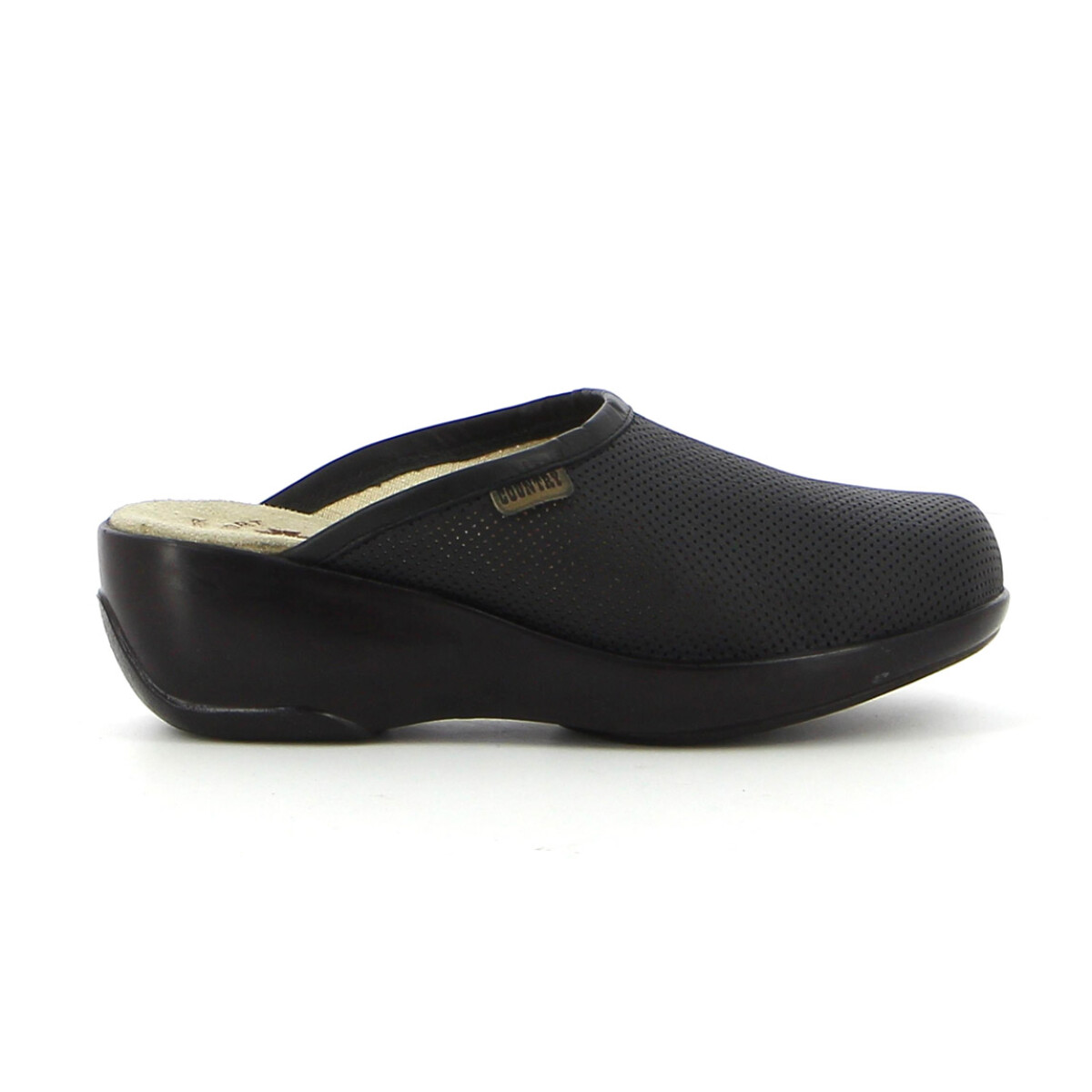 Zueco Country Clasico de Mujer Calado Napa Cubalan C/Forro - Negro 