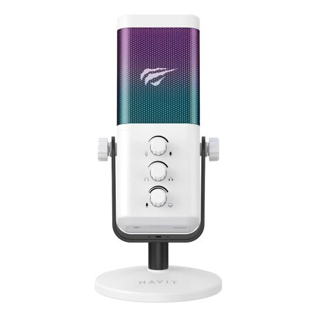 Microfono Havit Gk65 Cardioide Rgb Tipo C P/pc Microfono Havit Gk65 Cardioide Rgb Tipo C P/pc