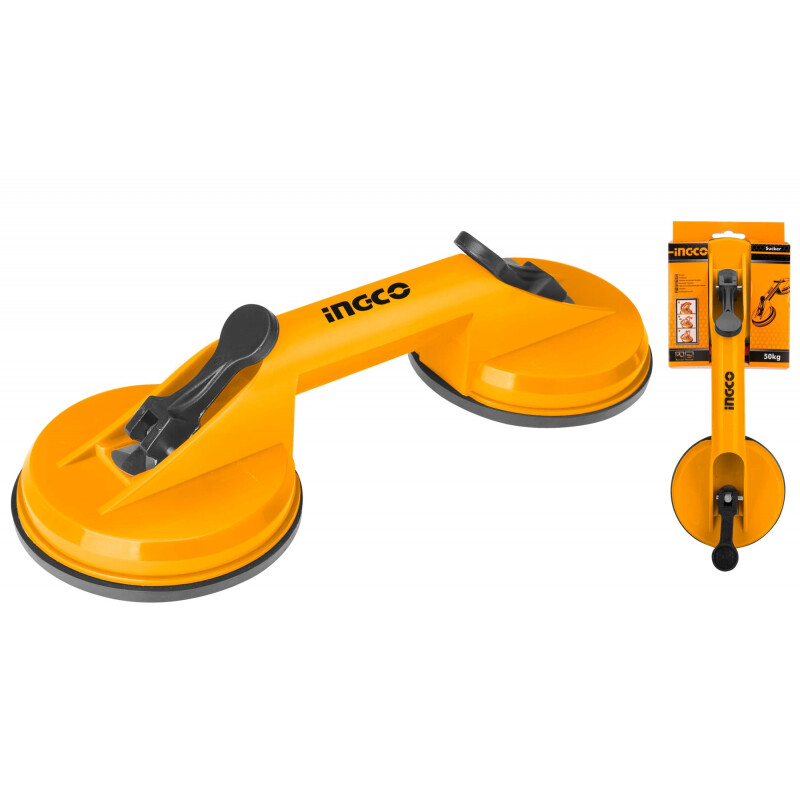 VENTOSA DOBLE PARA VIDRIO 50KG 11.5CM INGCO HSU025001 VENTOSA DOBLE PARA VIDRIO 50KG 11.5CM INGCO HSU025001