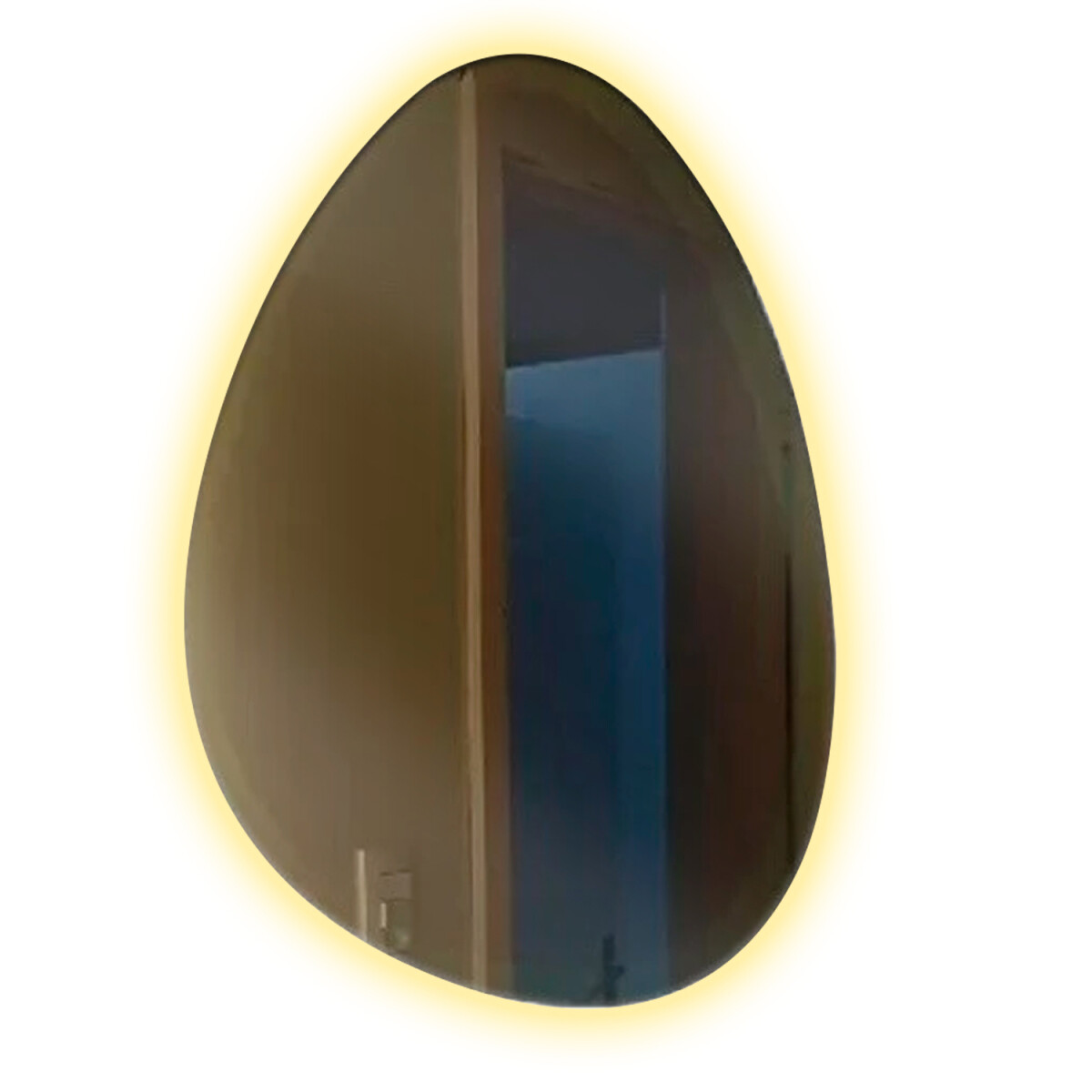 Espejo Oval Para Baño Con Luz Led 60 X 75cm - ESPEJO IRREGULAR LED-M-02 60X75 