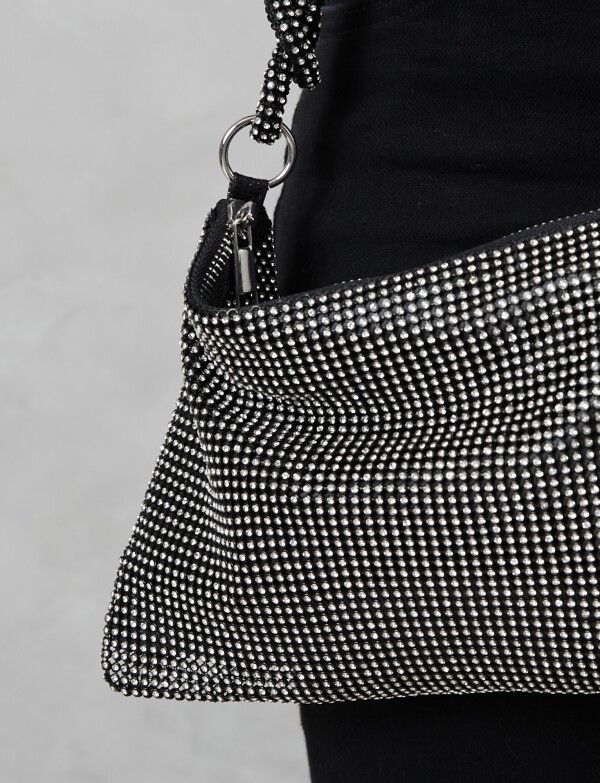 Cartera Dolly NEGRO/PLATEADO