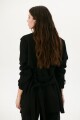 TRENCH SUEDE NEGRO