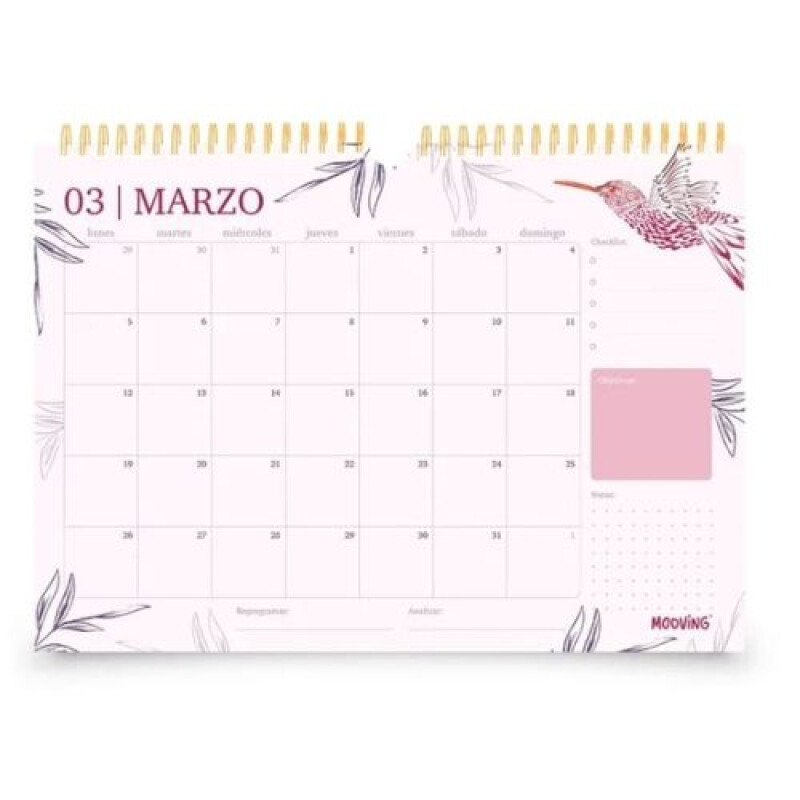 Calendario Mooving Boho 2026 Calendario Mooving Boho 2026