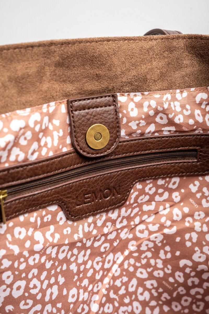 Travel Bag Gamuza Vegana Marrón