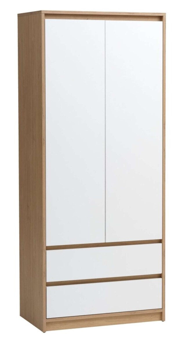Armario Billund 80X193 - Blanco/Roble 