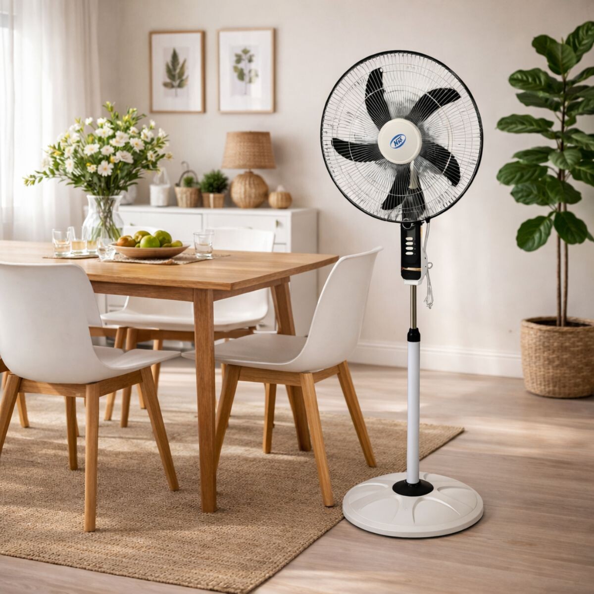 VENTILADOR PIE 18" BASE PLASTICA EF-TIMER 50W NAF Ventilador Pie 18" Base Plastica Ef-timer 50w Naf