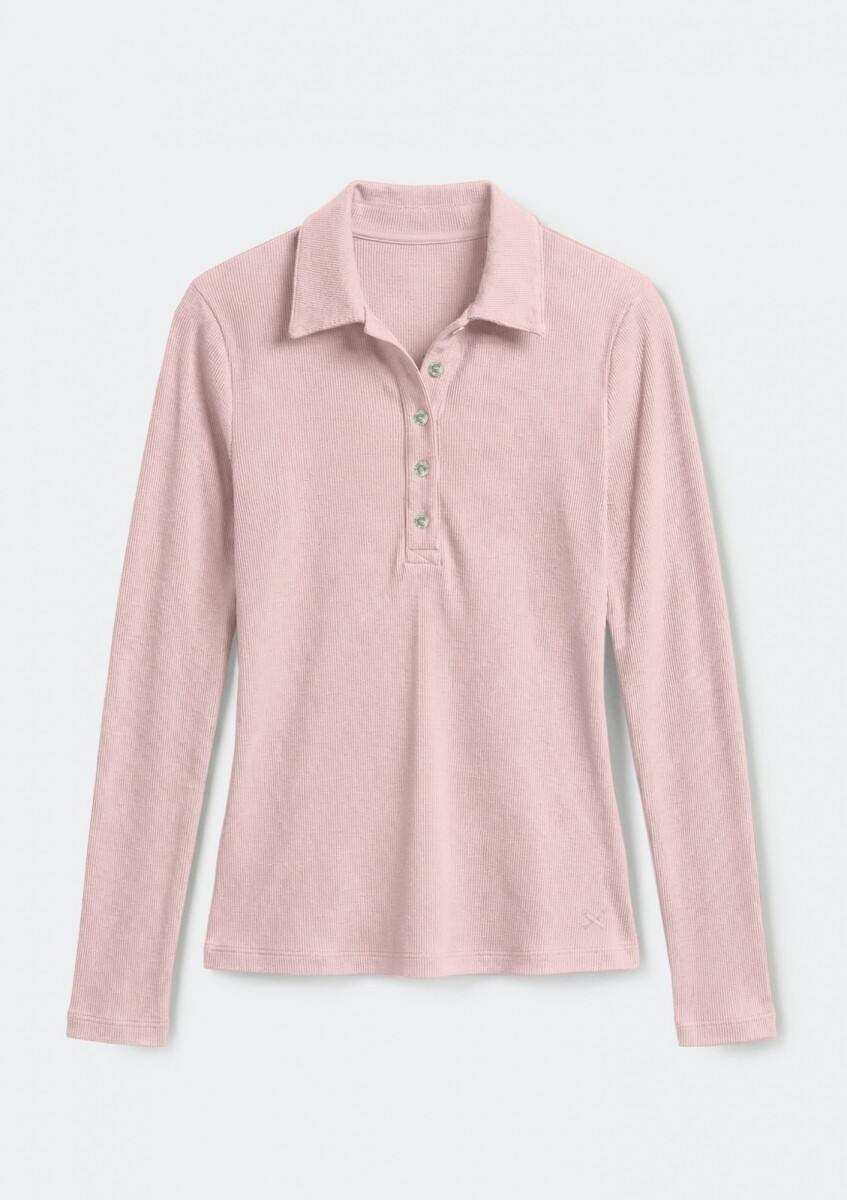 CAMISETA CON CUELLO - ROSADO 
