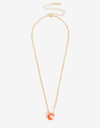 Cadena Corta con Dije Resina Collar Dije Flor Resina - Dorado