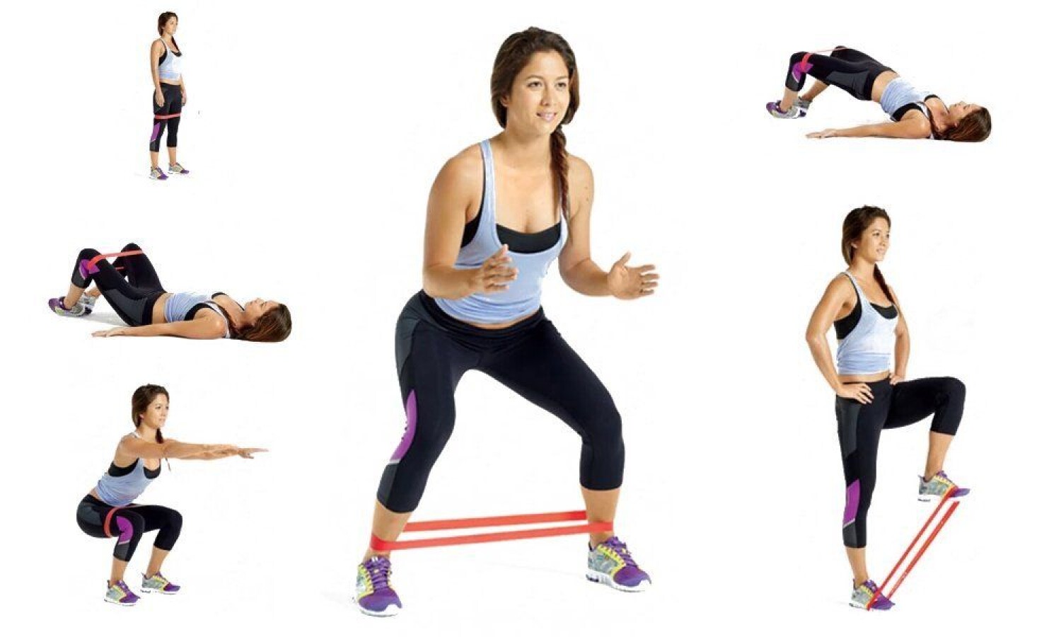 5 X Bandas de Resistencia Elásticas Fitness Gomas Musculación Yoga Gym  Hogar Kit