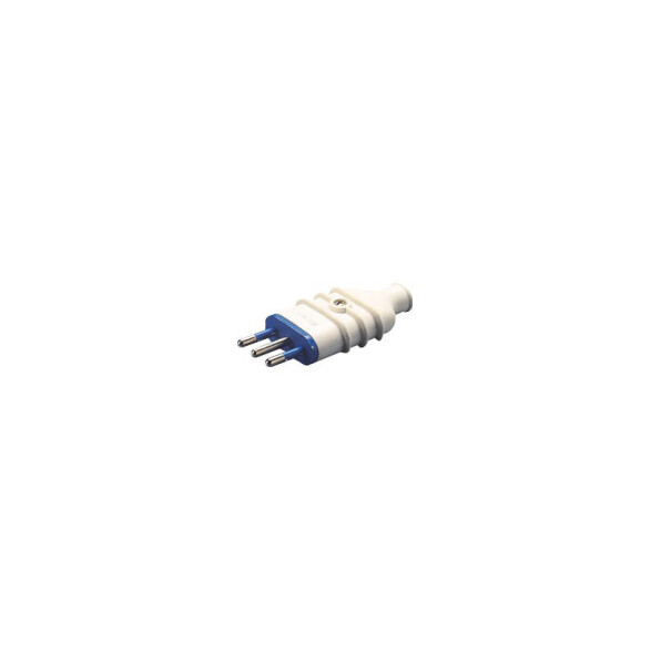 Ficha 3 en línea 10A 250Vac blanca GC8003