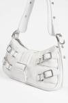 Cartera de hombro hebillas blanco