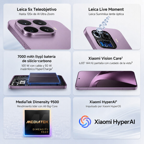 Xiaomi 17t Pro 12/512gb 5g + Regalo VIOLETA