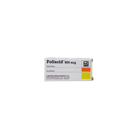 Foliacid 800 mcg x 20 comprimidos 001